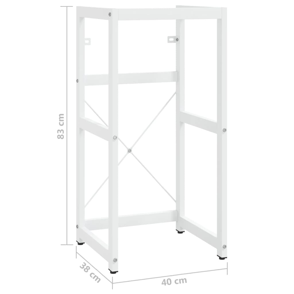 Estrutura p/ lavatório casa de banho ferro 40x38x83 cm branco