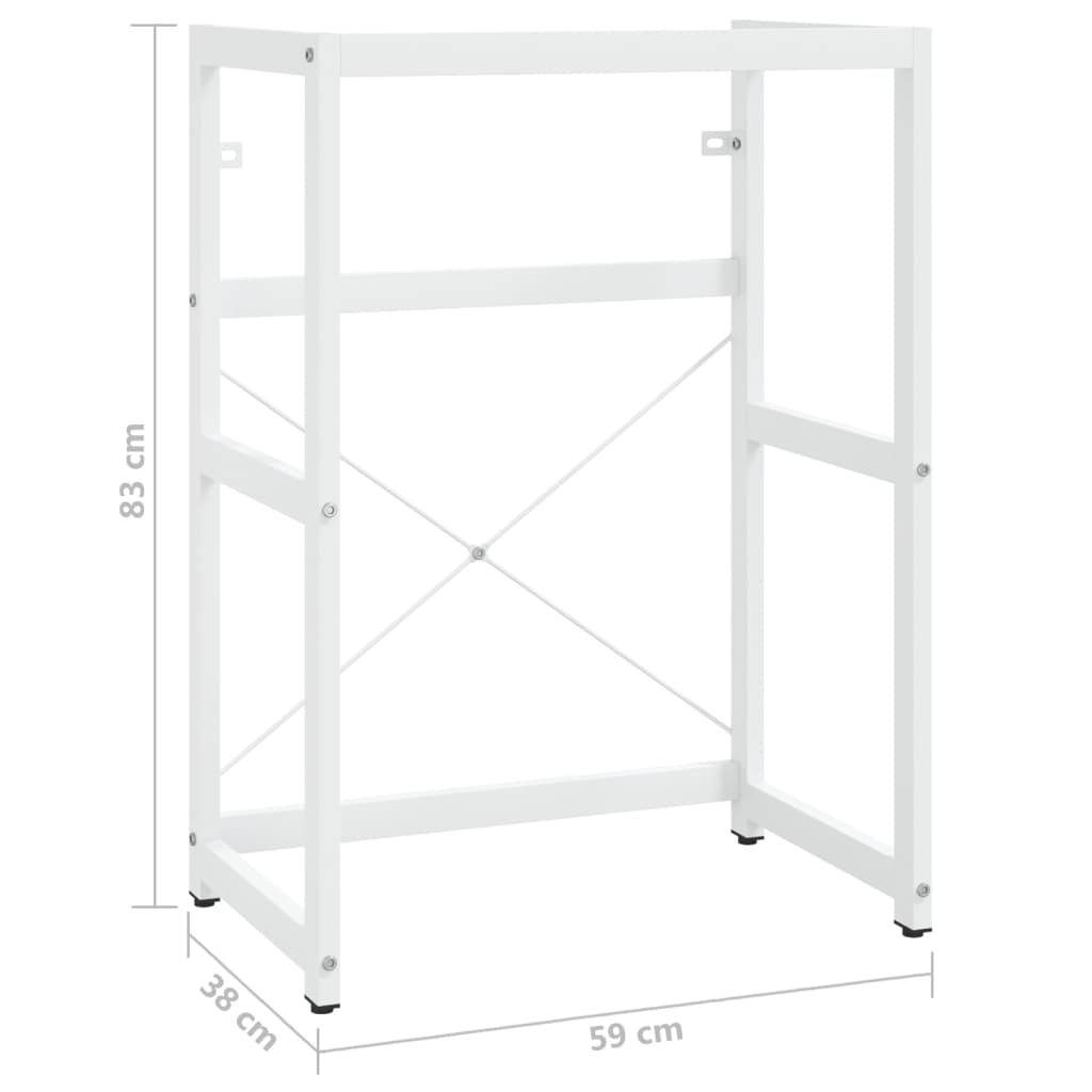 Estrutura p/ lavatório casa de banho ferro 59x38x83 cm branco