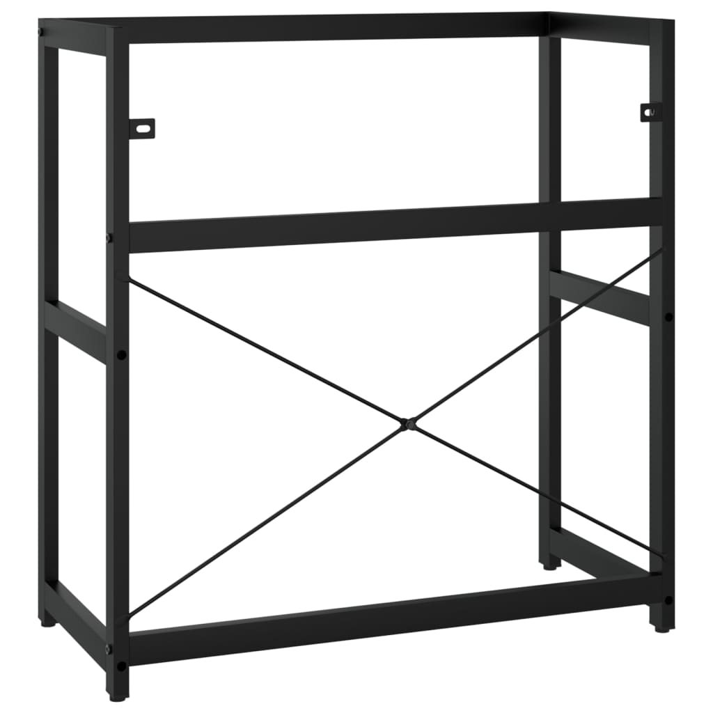 Estrutura p/ lavatório casa de banho ferro 79x38x83 cm preto