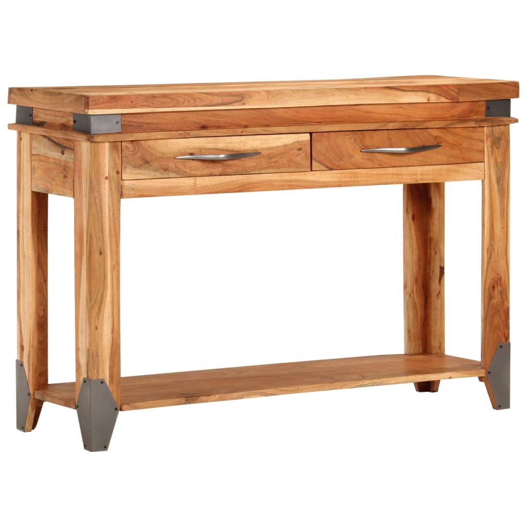 Mesa consola 110x34x74 cm madeira de acácia maciça
