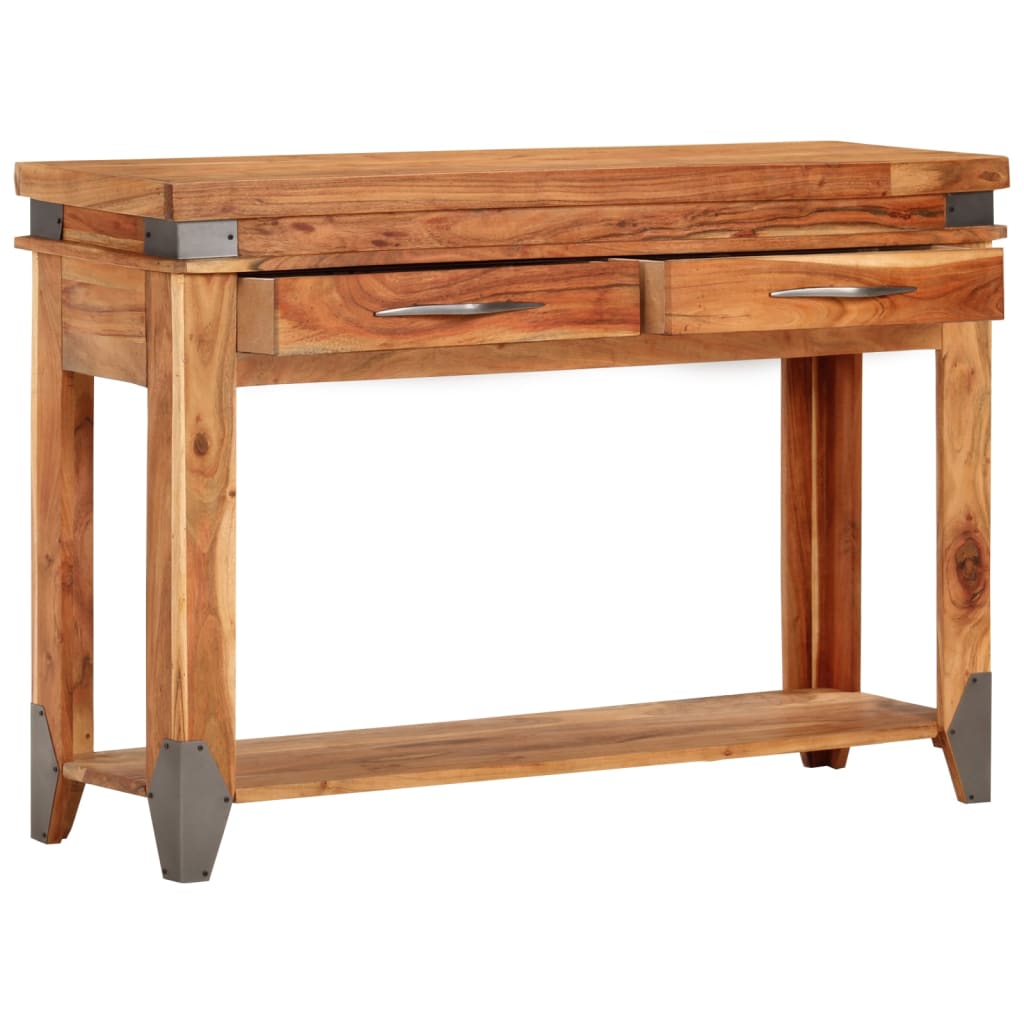 Mesa consola 110x34x74 cm madeira de acácia maciça