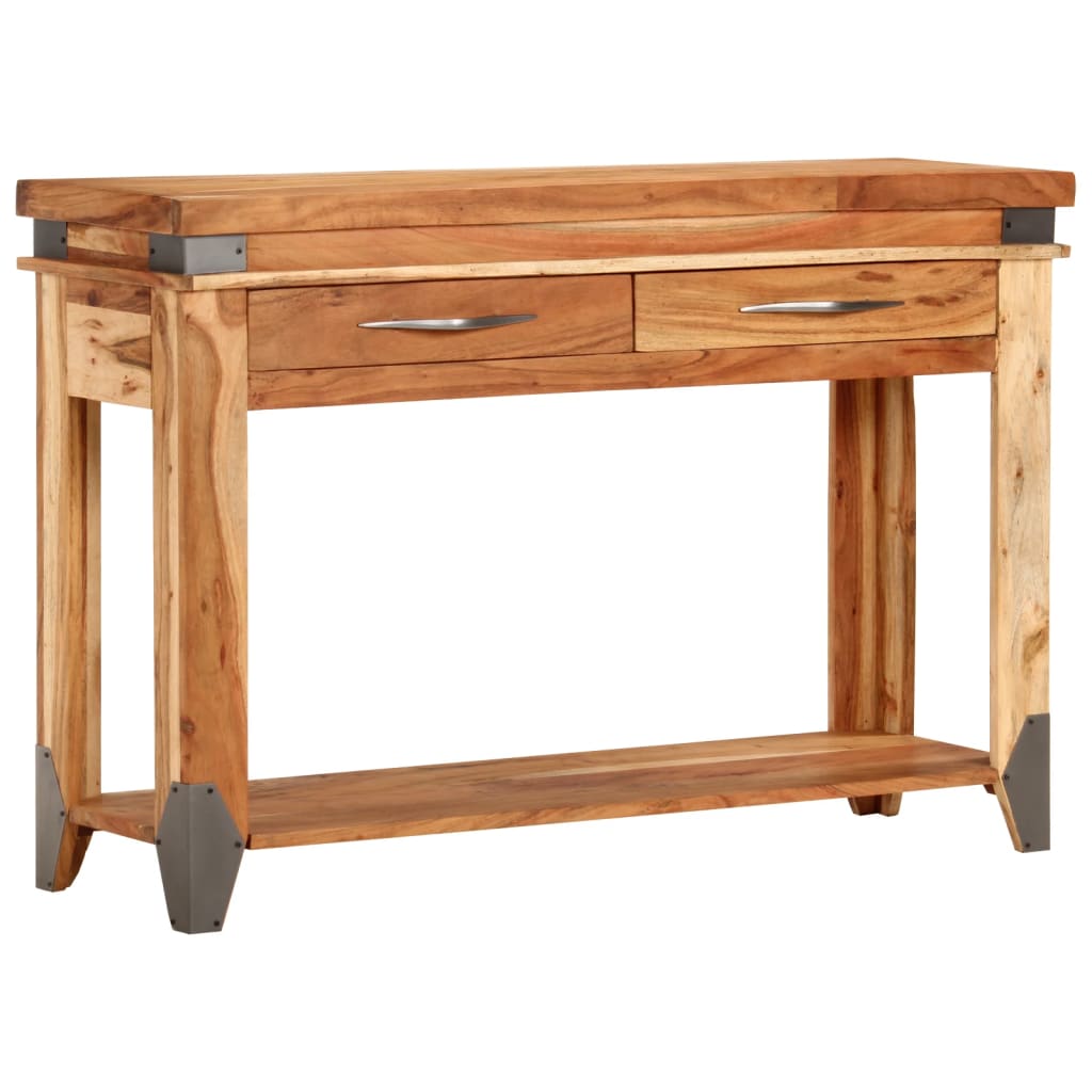 Mesa consola 110x34x74 cm madeira de acácia maciça