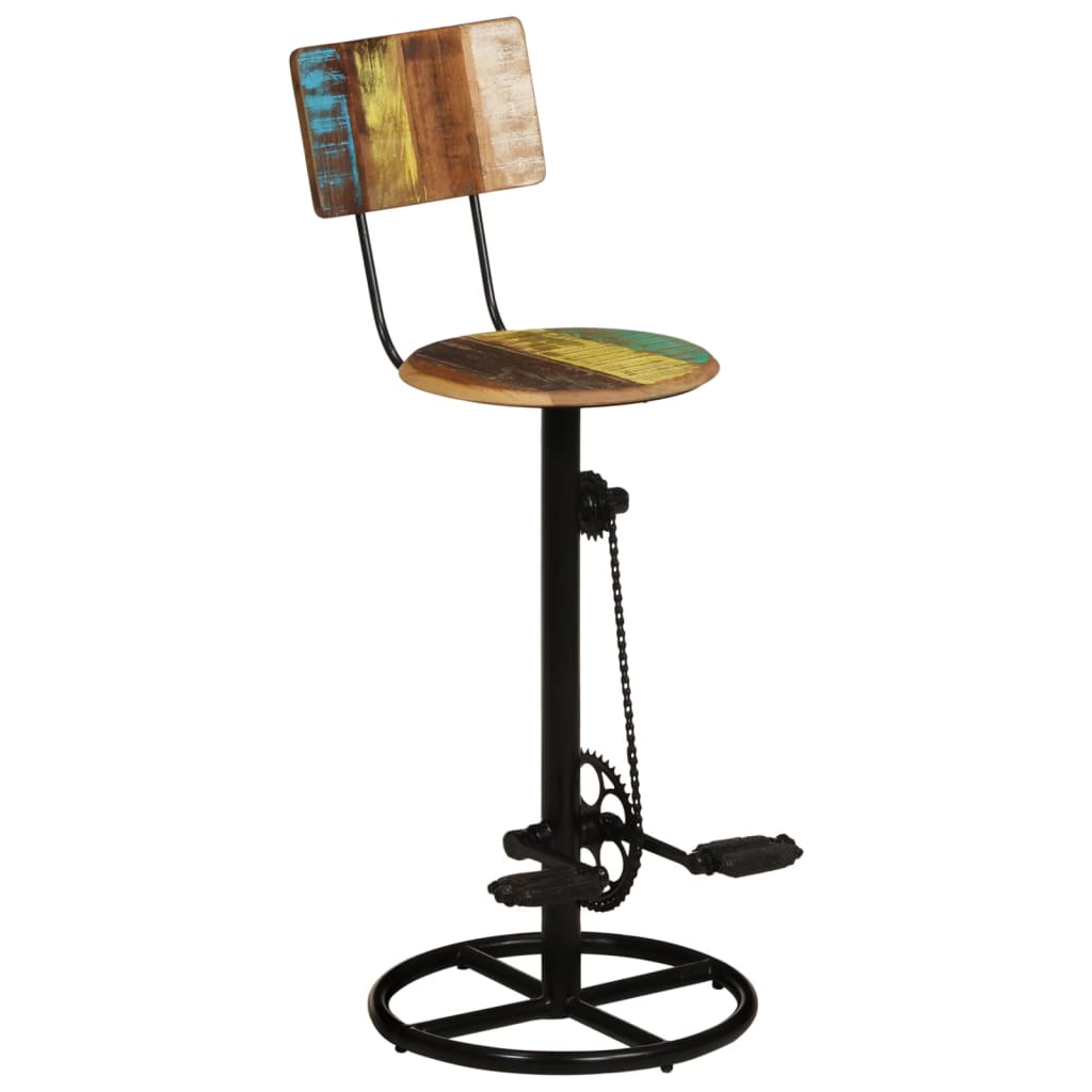 Bancos de bar 2 pcs madeira recuperada maciça