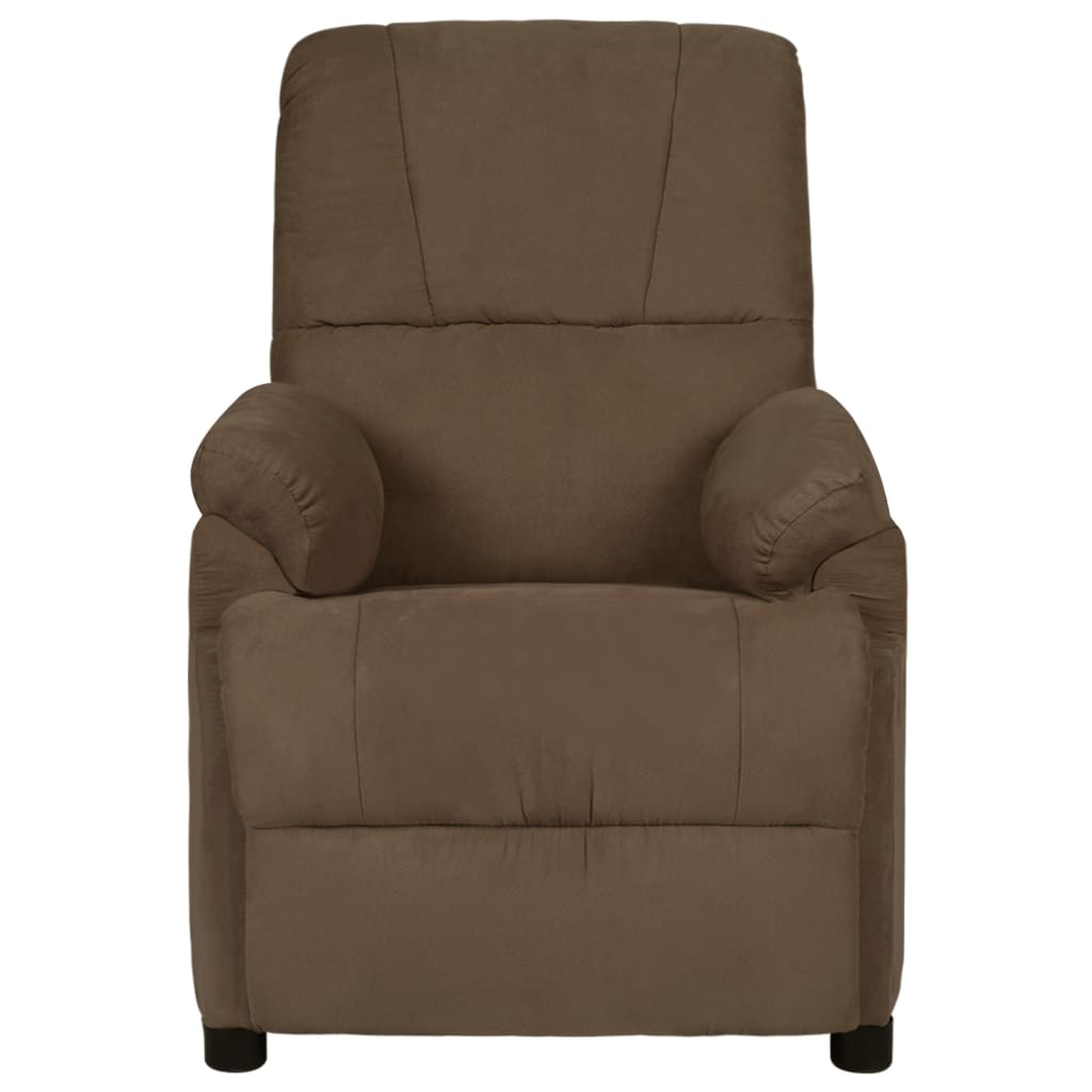 Poltrona de massagens tecido microfibra castanho
