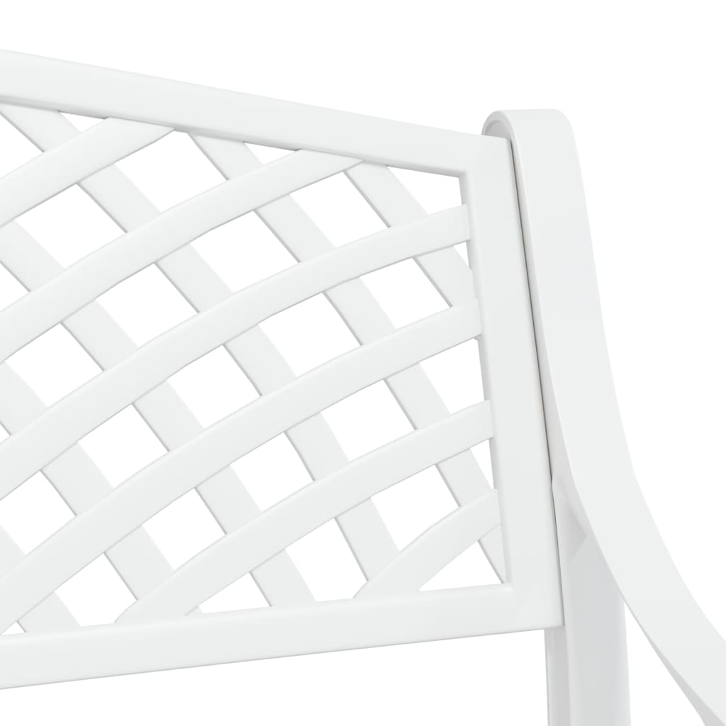 Banco de jardim 102 cm alumínio fundido branco
