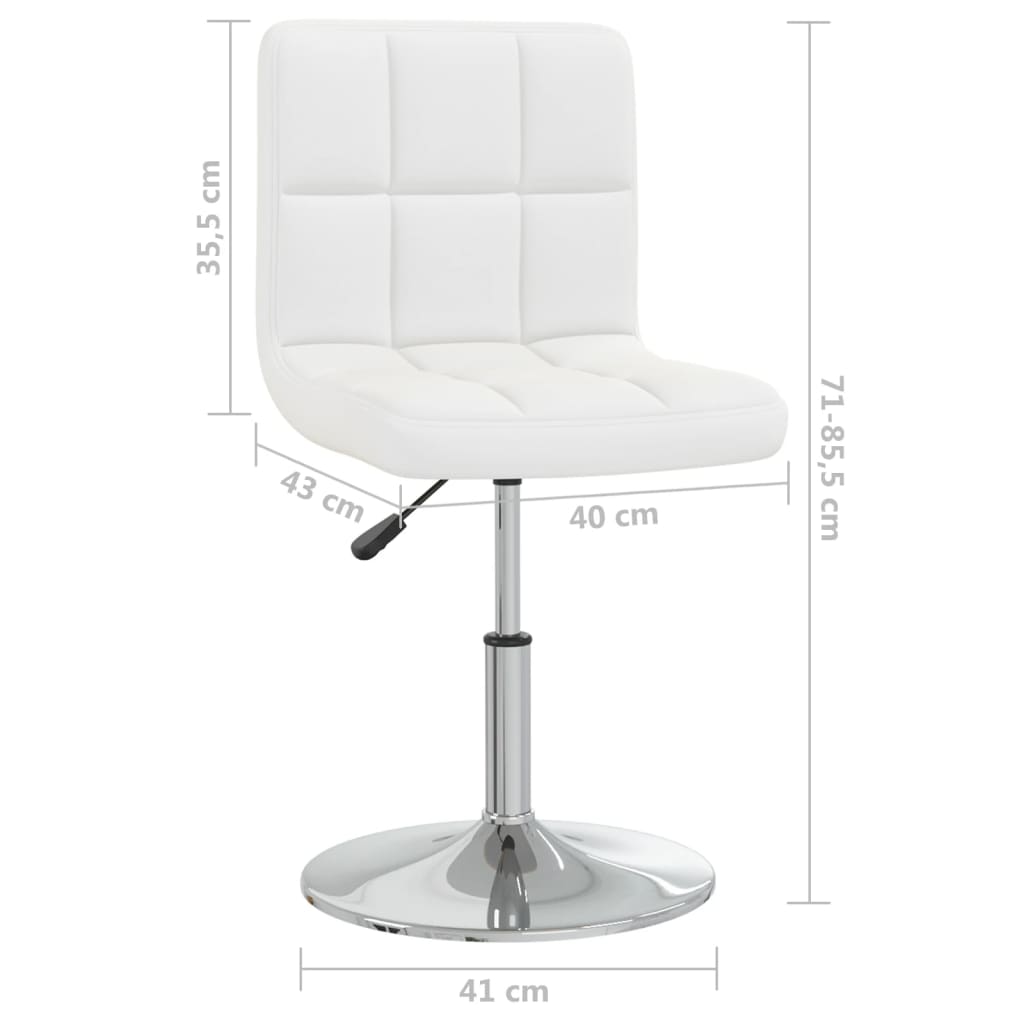 Cadeira de jantar couro artificial branco