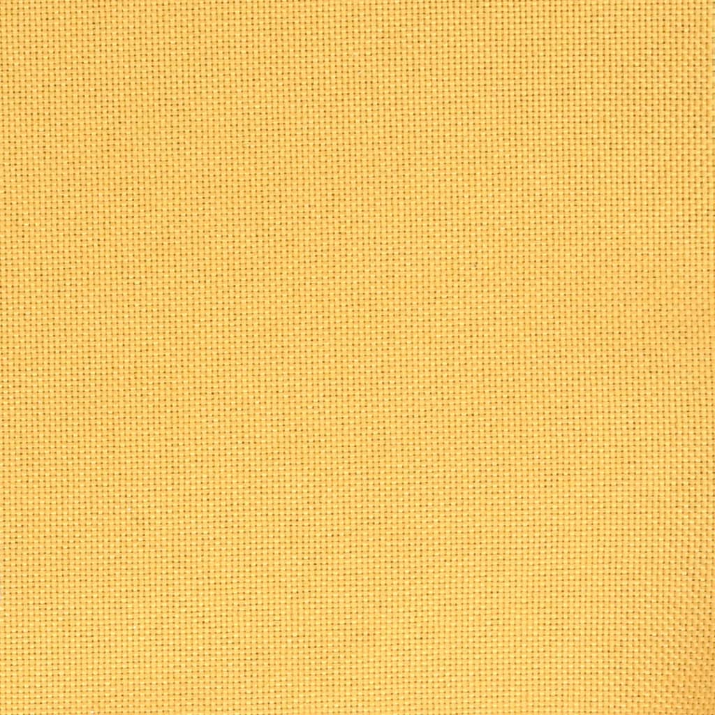 Cadeira de jantar giratória tecido amarelo mostarda