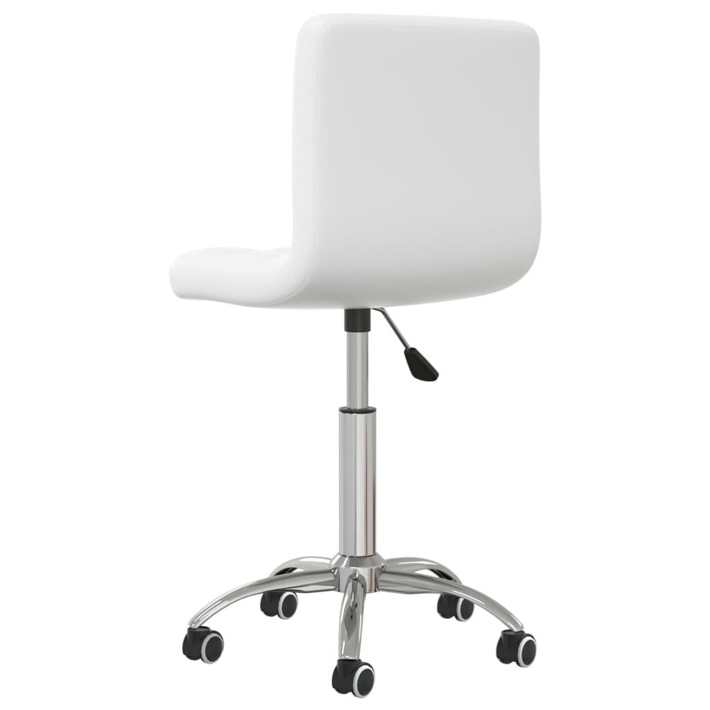 Cadeira de jantar giratória couro artificial branco