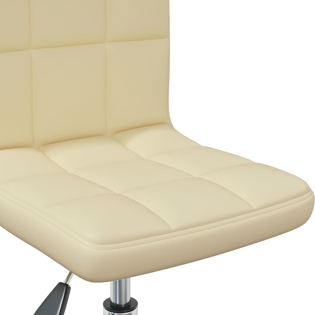 Cadeira de jantar giratória couro artificial branco