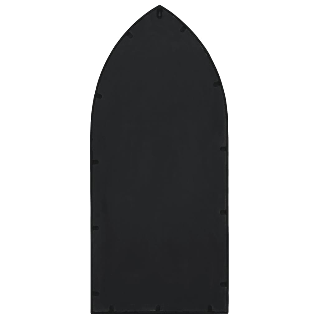 Espelho de jardim p/ uso exterior ferro 100x45 cm preto