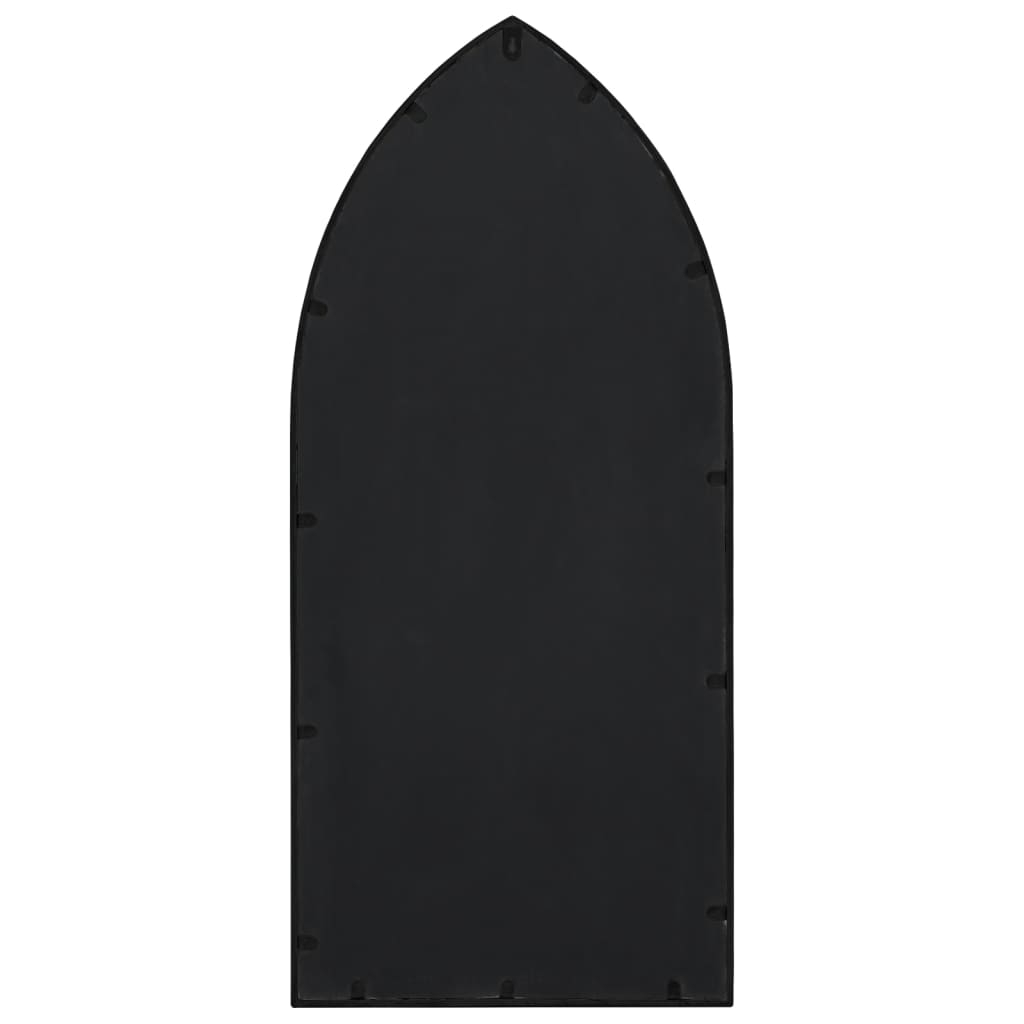 Espelho de jardim p/ uso exterior ferro 70x30 cm preto