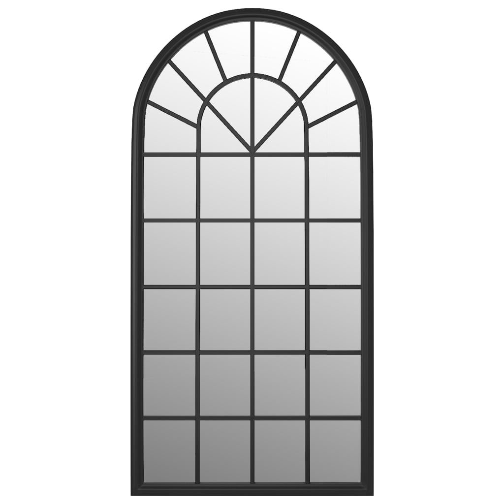 Espelho de jardim p/ uso exterior ferro 90x45 cm preto