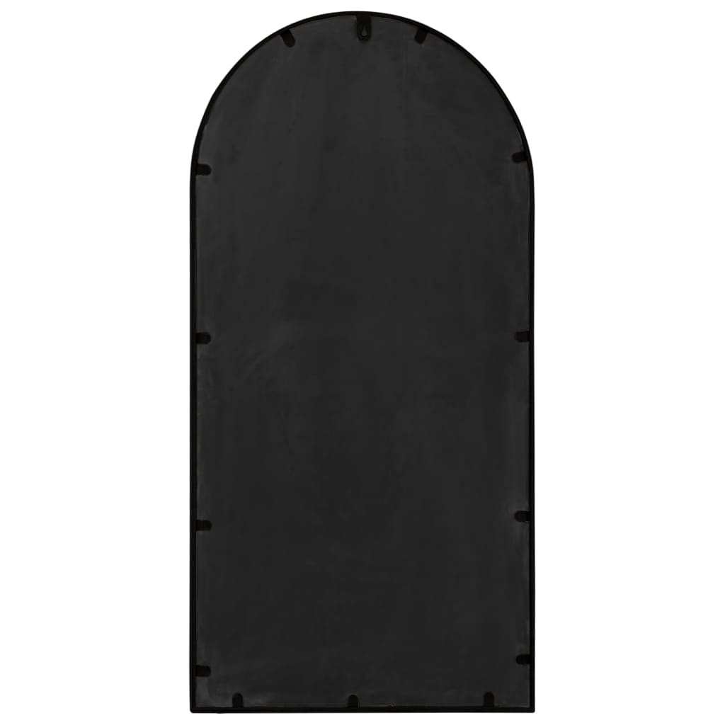 Espelho de jardim p/ uso exterior ferro 90x45 cm preto