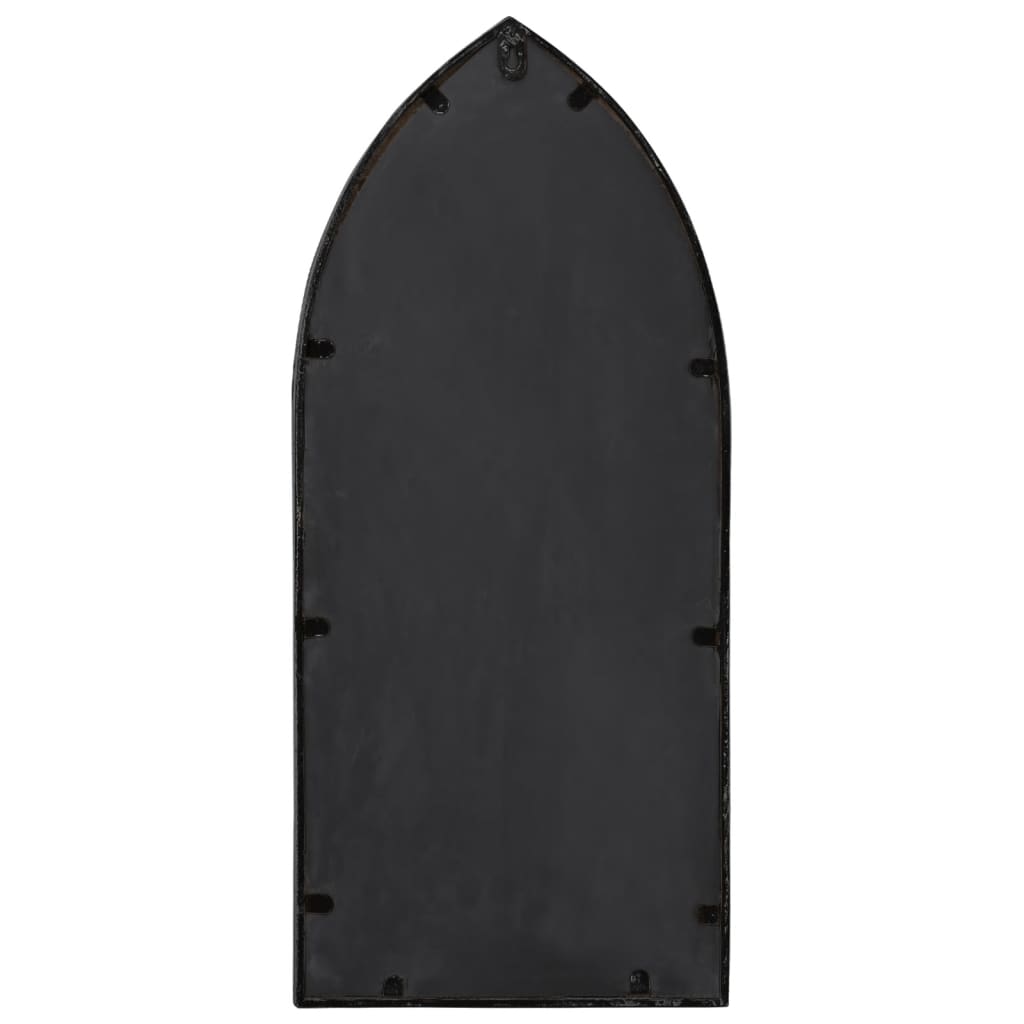 Espelho de jardim p/ uso exterior ferro 70x30 cm preto