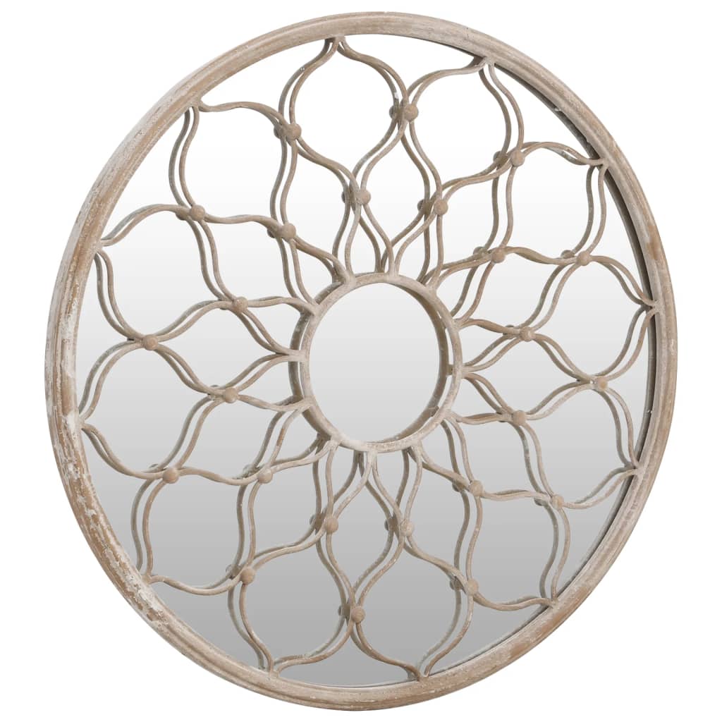Espelho de jardim p/ uso exterior ferro 60x3 cm cor de areia