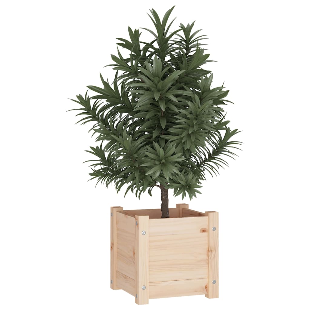 Vaso/floreira de jardim 31x31x31 cm pinho maciço