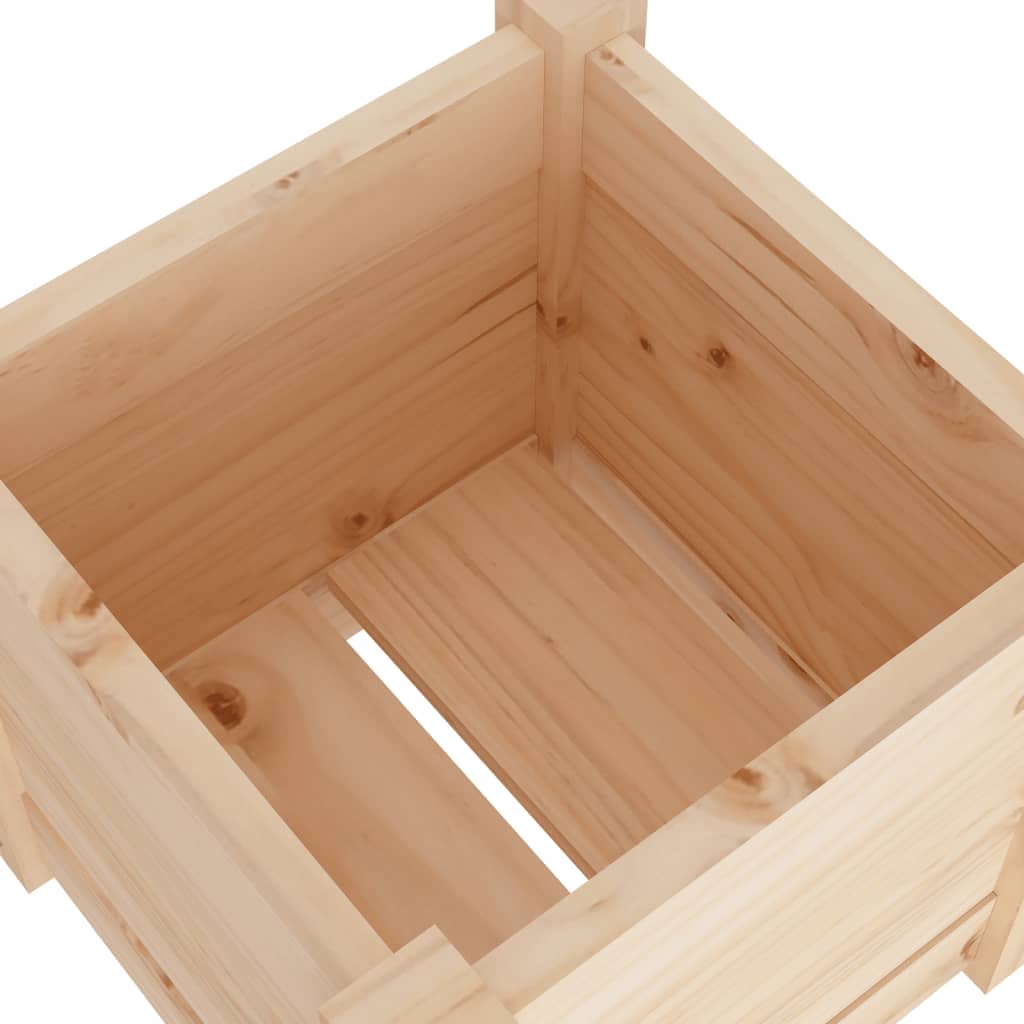Vaso/floreira de jardim 31x31x31 cm pinho maciço