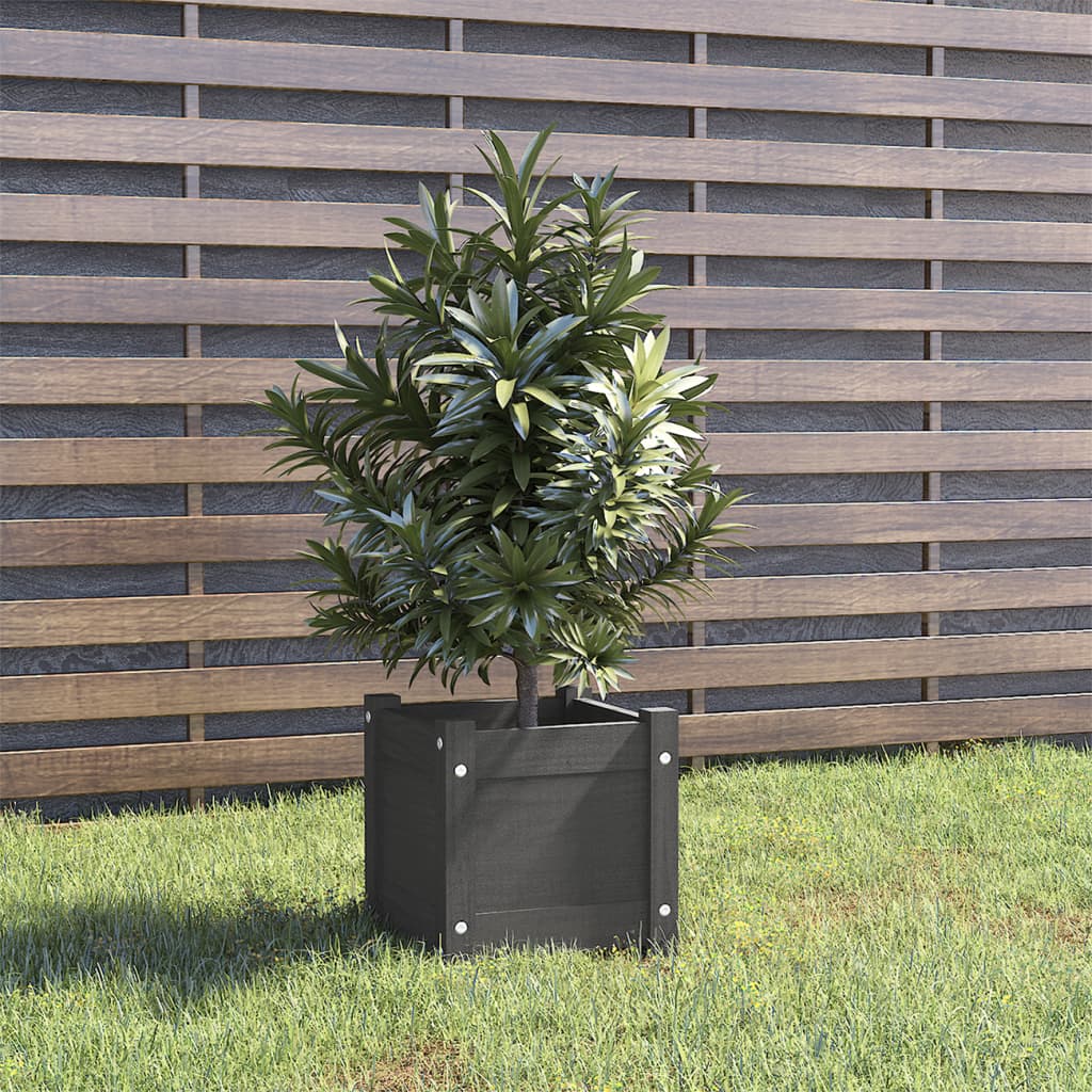 Vaso/floreira de jardim 31x31x31 cm pinho maciço