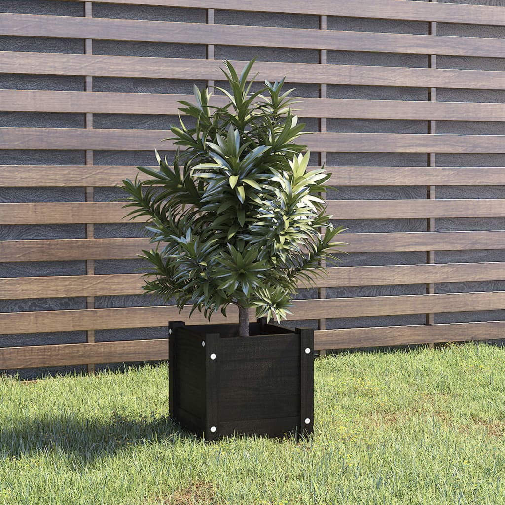 Vaso/floreira de jardim 31x31x31 cm pinho maciço
