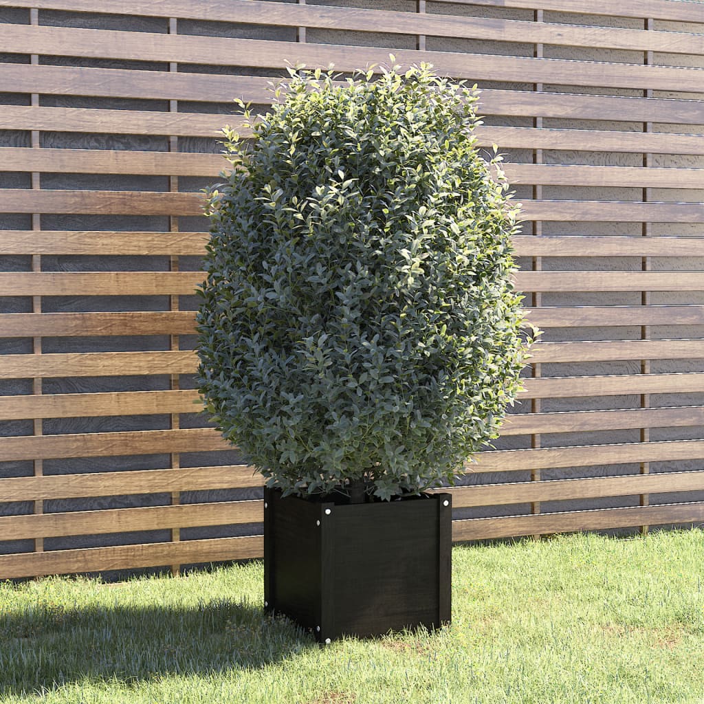 Vaso/floreira de jardim 31x31x31 cm pinho maciço