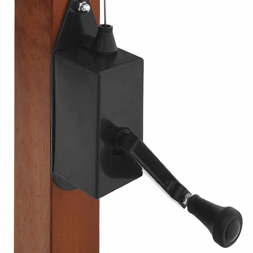 Guarda-sol jardim cantilever c/ poste madeira cinza-acastanhado