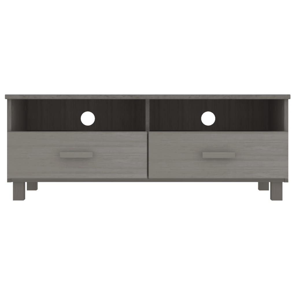 Móvel de TV HAMAR 106x40x40 cm pinho maciço cinza-claro