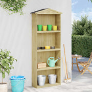 Abrigo p/ ferramentas de jardim 87x33x222 cm pinho impregnado