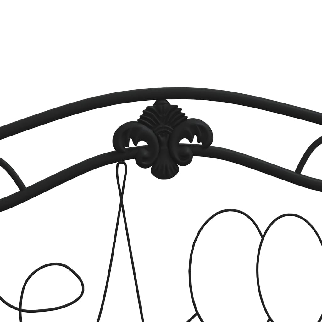 Banco de jardim de 2 lugares 104 cm aço preto
