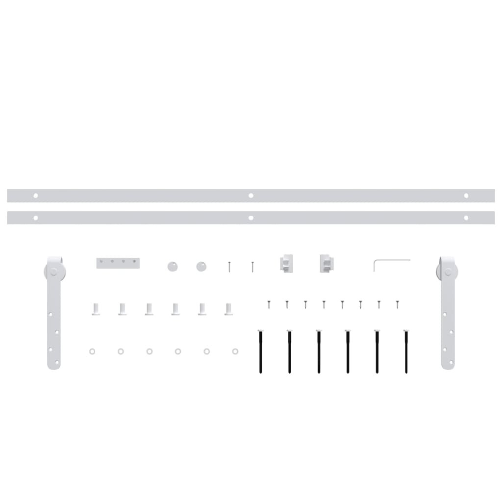 Mini kit para armário deslizante aço carbono 122 cm branco