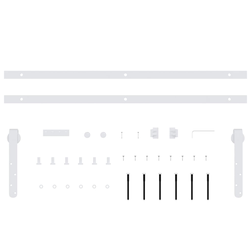 Mini kit para armário deslizante aço carbono 122 cm branco