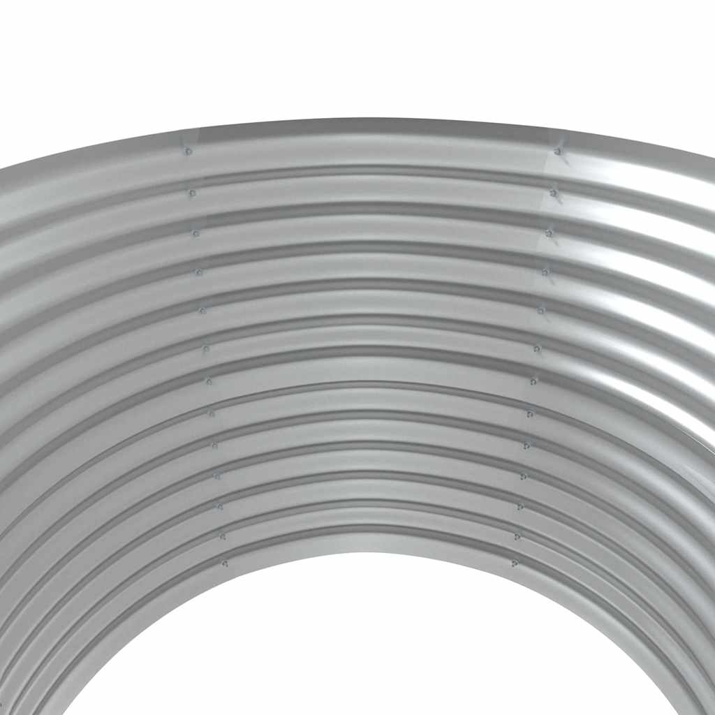 Canteiro elevado jardim 100x100x68 aço galvanizado cinzento