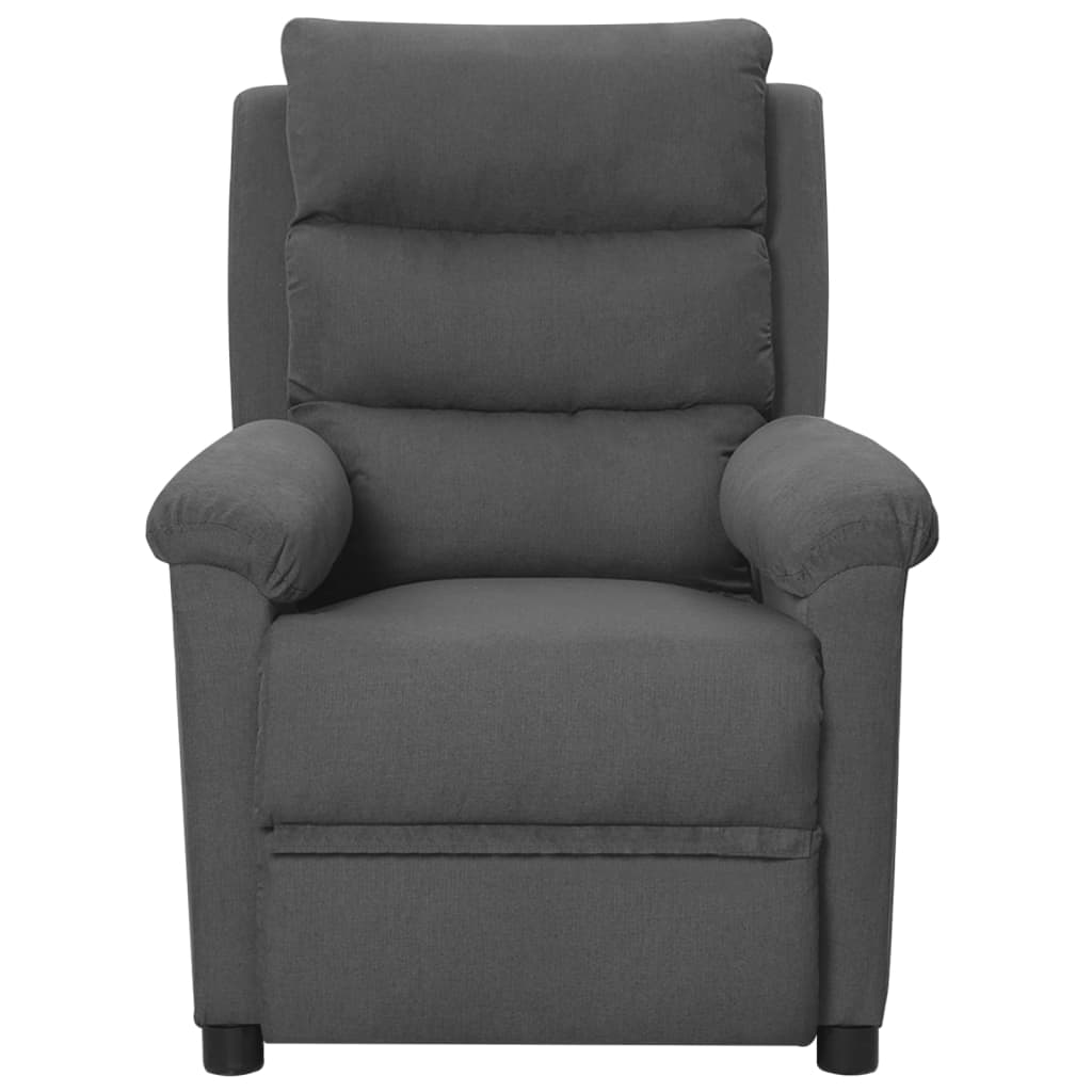Poltrona de massagens tecido cinzento-escuro