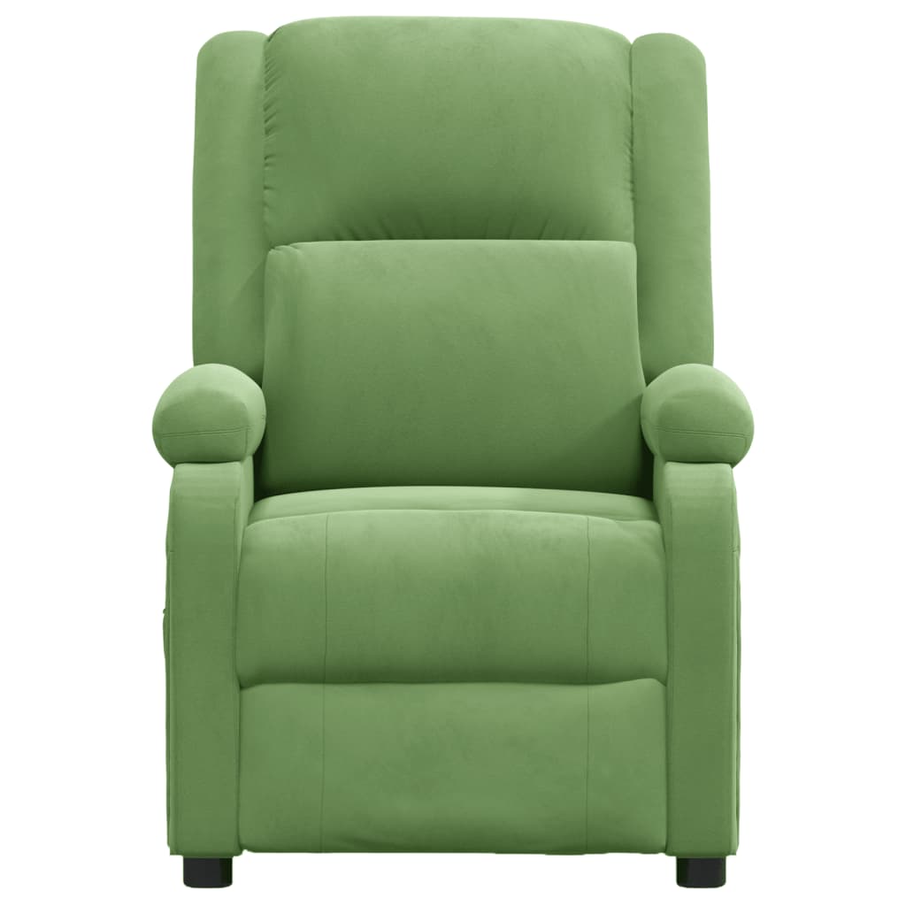 Poltrona de massagens veludo verde-claro