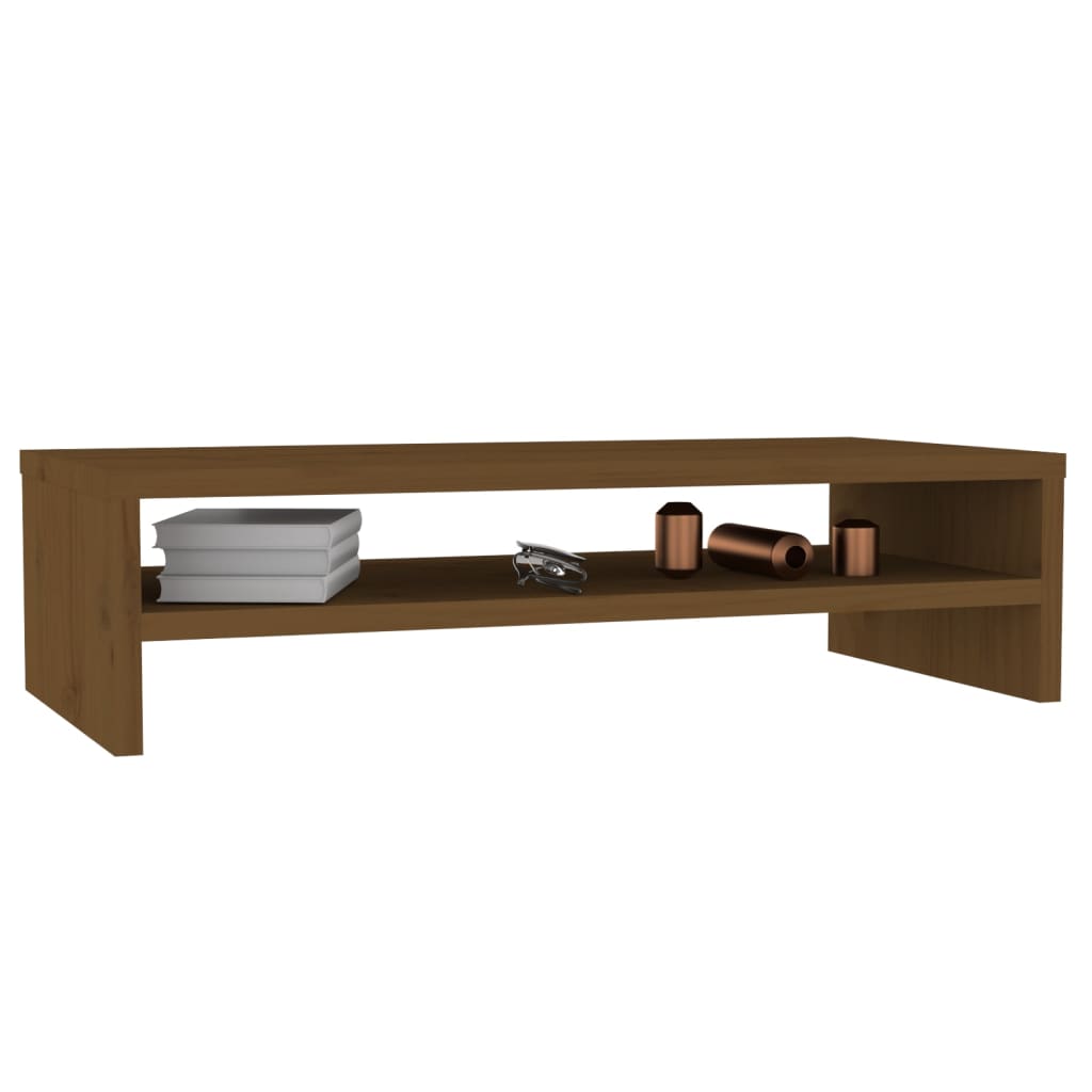 Suporte para monitor 50x24x13 cm madeira de pinho maciça branco