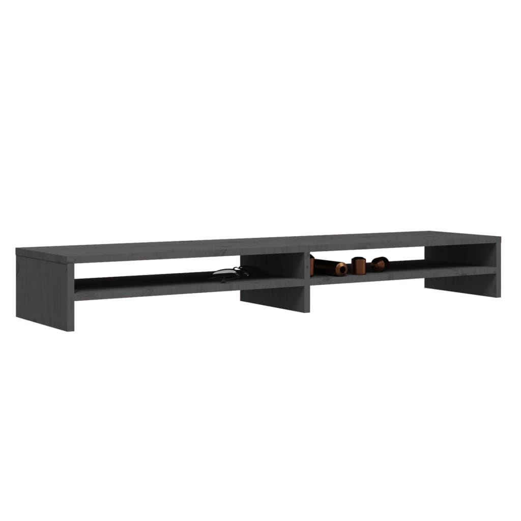 Suporte para monitor 100x24x13 cm pinho maciço branco