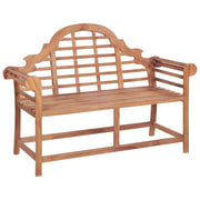 Banco de jardim 127x58,5x92,5 cm madeira de teca maciça