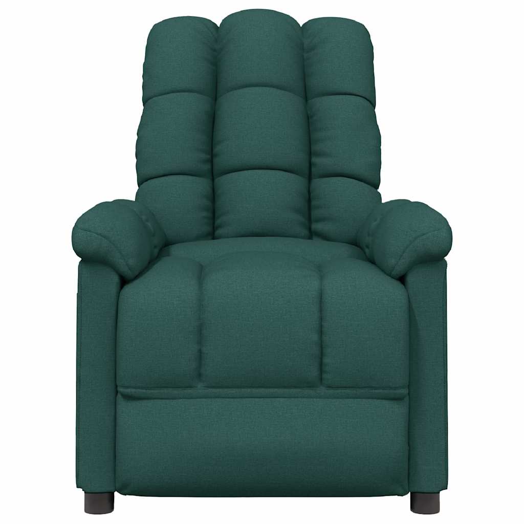 Poltrona de massagens tecido verde-escuro