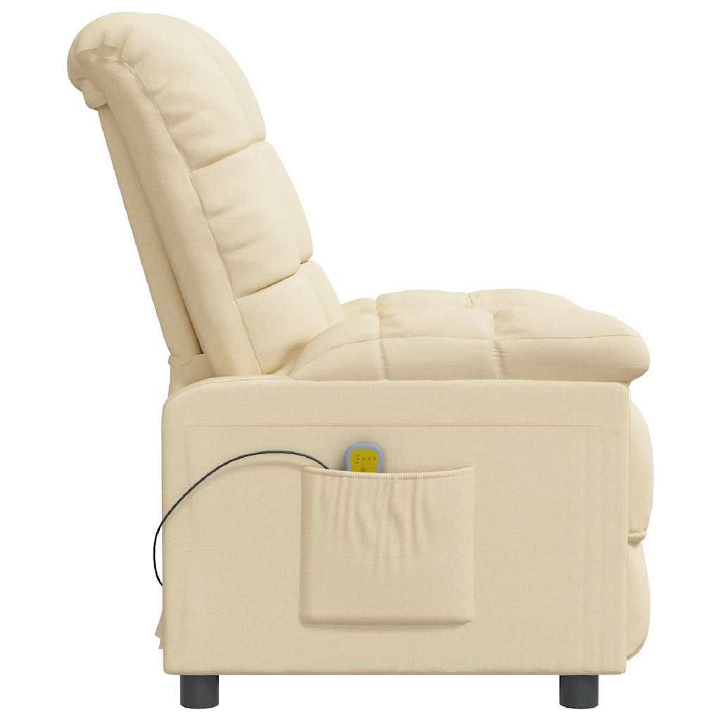 Poltrona de massagens tecido cor creme