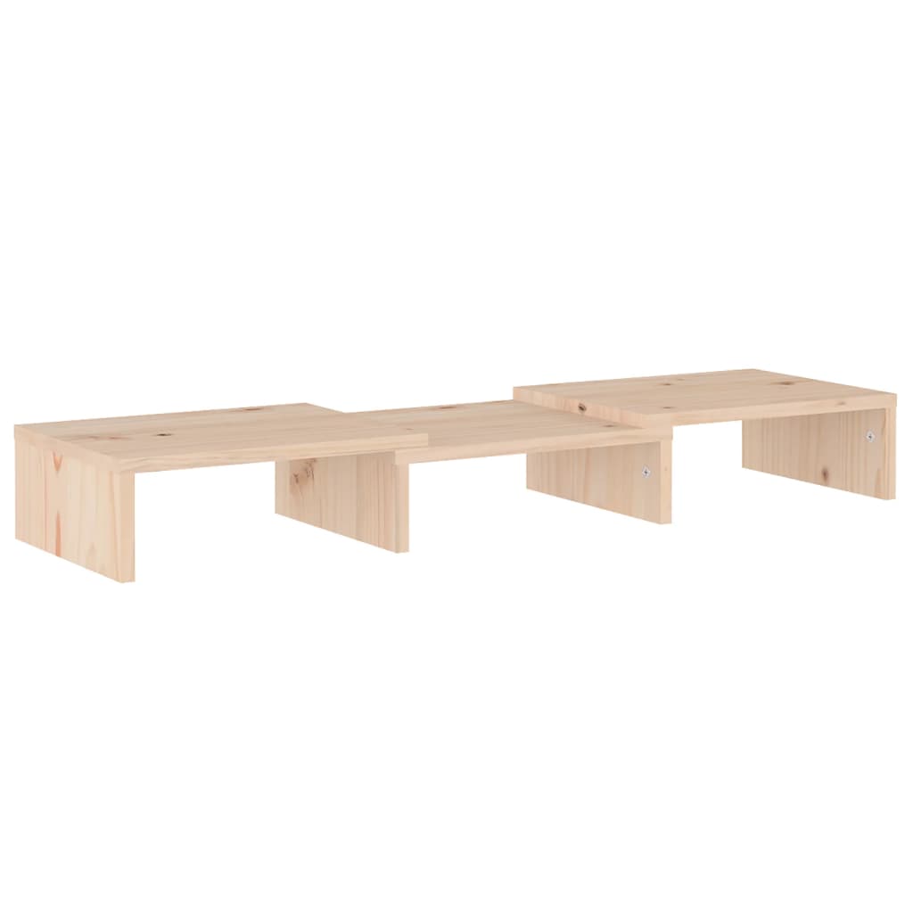Suporte para monitor 60x24x10,5 cm madeira pinho maciça branco