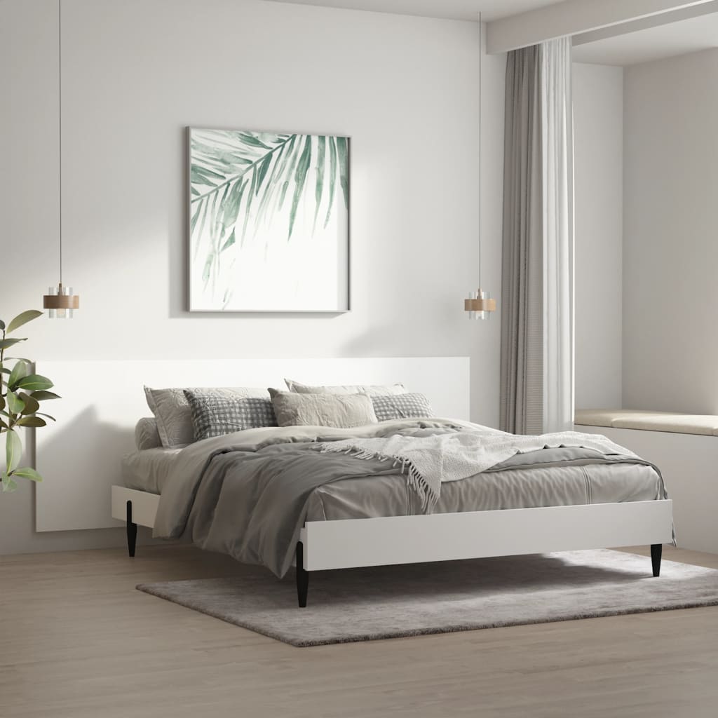 Cabeceira parede 240x1,5x80cm derivado madeira branco brilhante