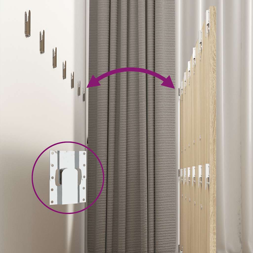 Cabeceira parede 240x1,5x80cm derivado madeira branco brilhante