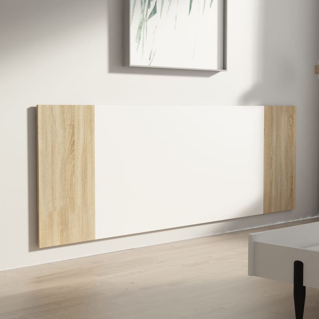 Cabeceira 240x1,5x80cm derivados madeira branco/carvalho sonoma