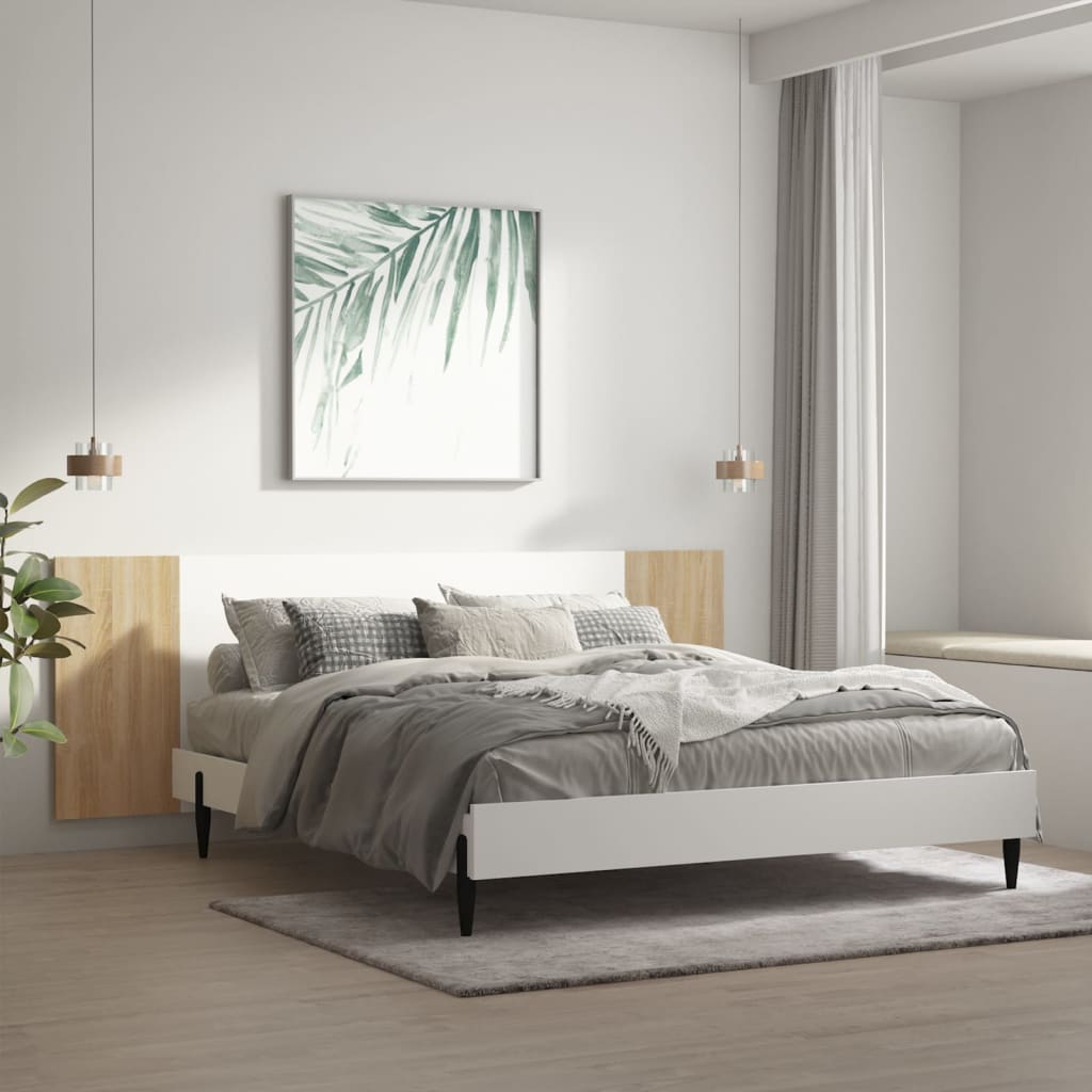 Cabeceira 240x1,5x80cm derivados madeira branco/carvalho sonoma