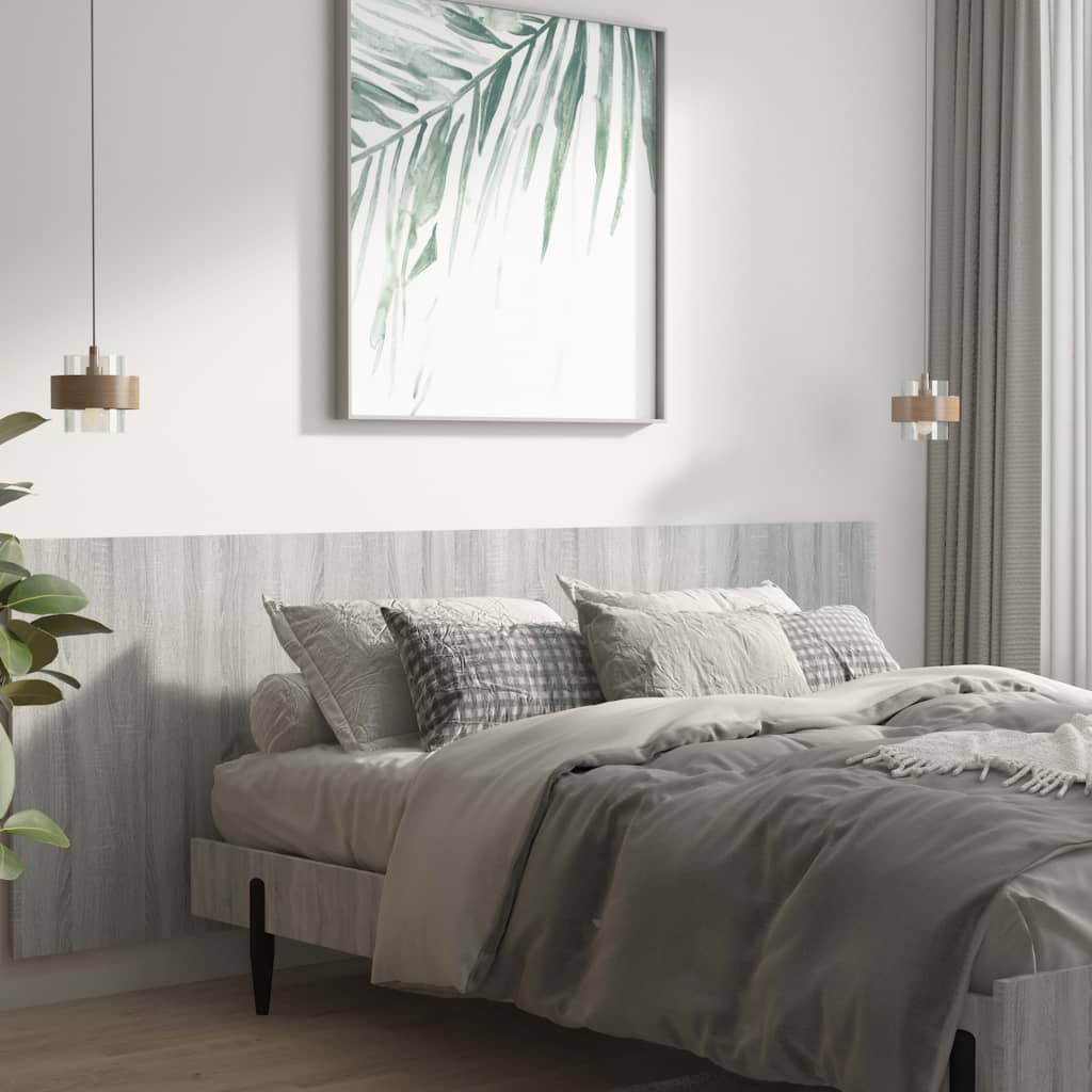 Cabeceira parede 240x1,5x80cm derivado madeira branco brilhante