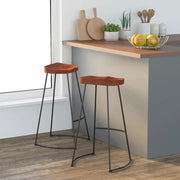 Bancos de bar Gavin 2pcs 50x40x78cm madeira de mangueira maciça