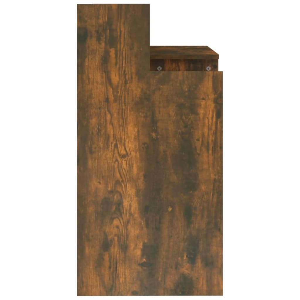 Secretária c/ LED 97x45x90cm derivados madeira branco brilhante