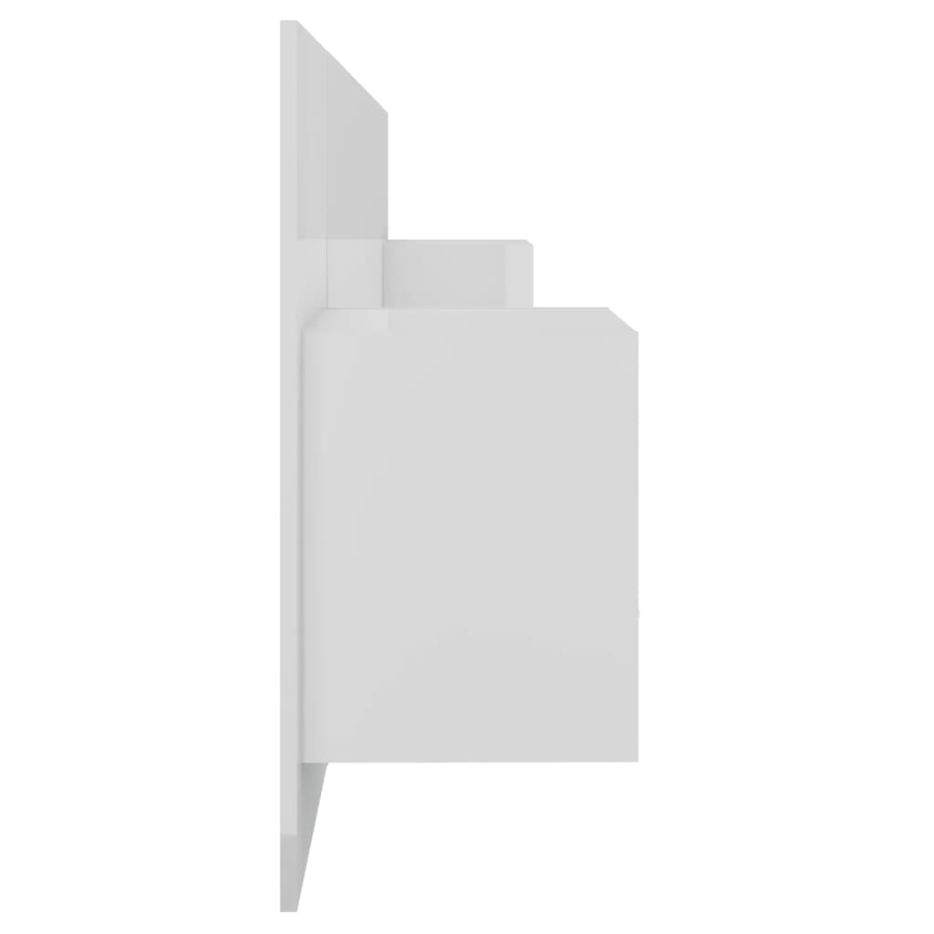 Cabeceira cama + armários madeira processada branco