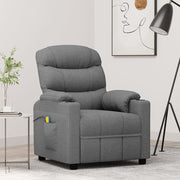 Poltrona de massagens tecido cinzento-claro