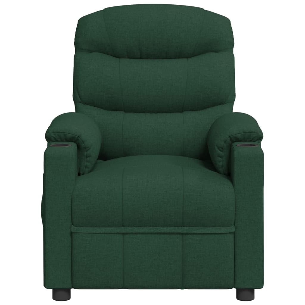 Poltrona de massagens tecido verde-escuro