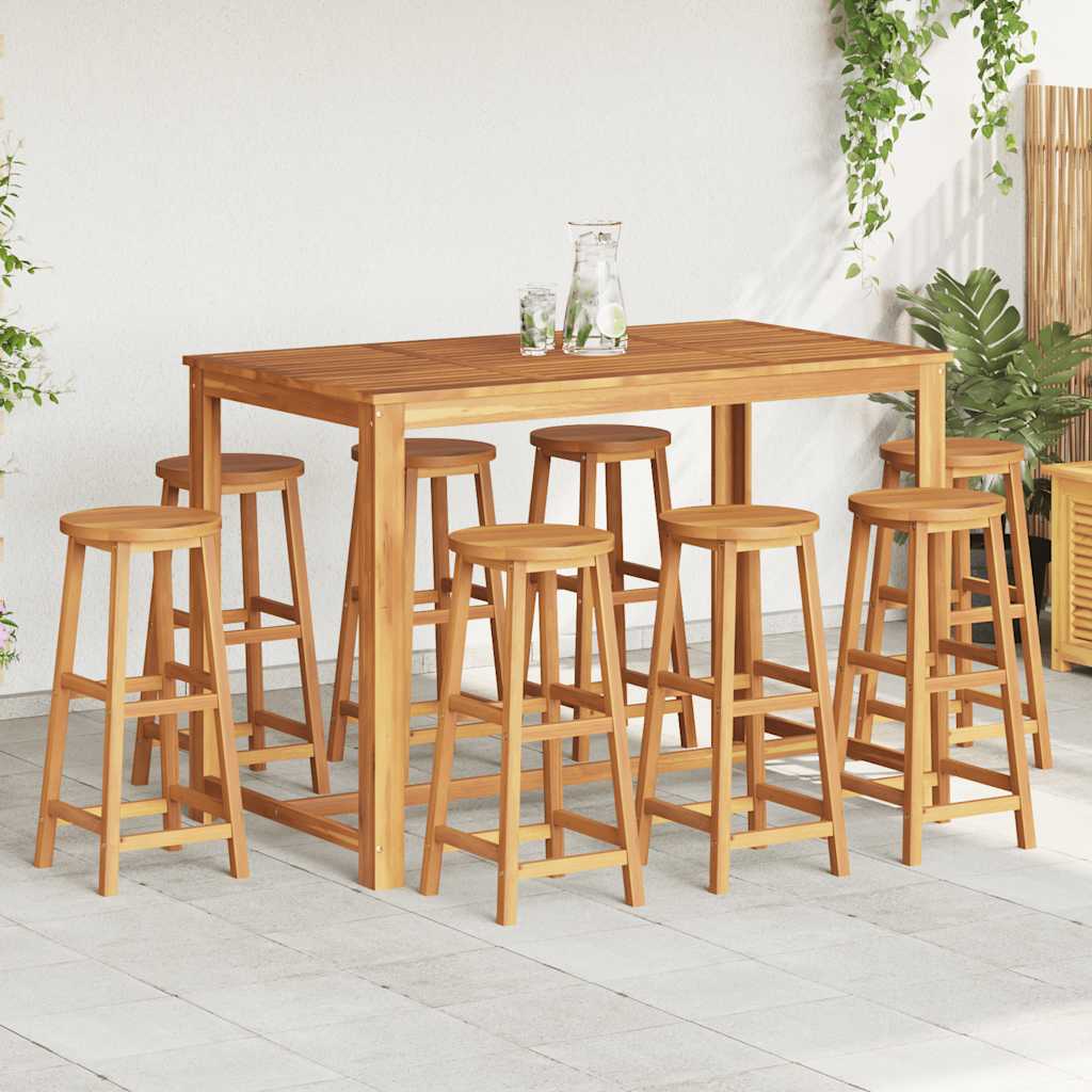 Bancos de bar 6 pcs madeira de acácia maciça